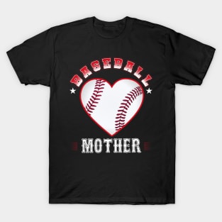 Mother Baseball Team Family Matching Gifts Funny Sports Lover Player T-Shirt